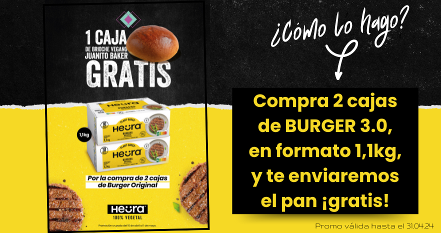 heura burger vegana en oferta heura promo Distribuidor Proveedor Distribuidor vegano Taula Verda vegana Amazing Foods España Barcelona