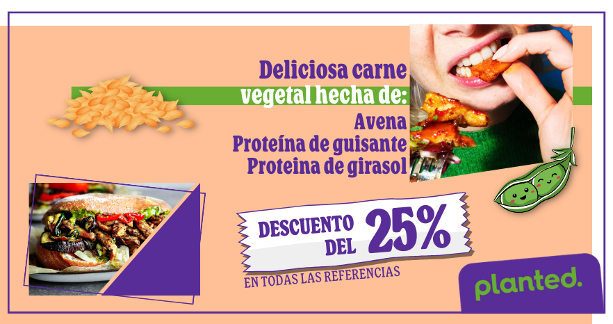 planted banner promo dto Distribuidor Proveedor Distribuidor vegano Taula Verda vegana Amazing Foods España Barcelona