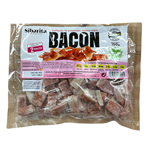 Bacon en dados retail Sibarita Vegan Distribuidor Proveedor Al por mayor Wholesale Taula Verda Amazing Foods Barcelona España