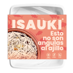 Esto no son angulas al ajillo vegano Isauki Distribuidor Proveedor Al por mayor Wholesale Taula Verda Amazing Foods Barcelona Espana